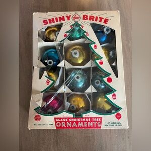 Vintage Shiny Brite Ornaments in Box